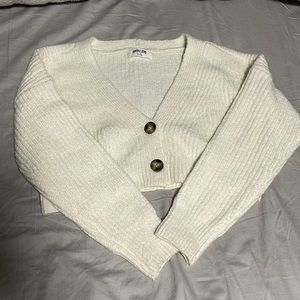 white cropped sweater 🤍